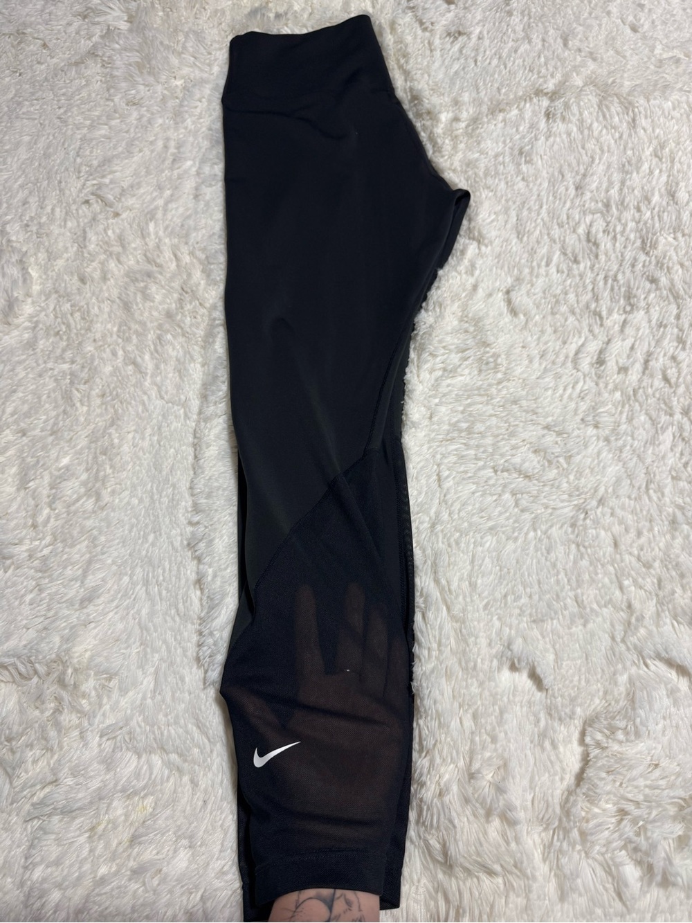 Nike Black Women's Athletic Leggings with Mesh Panels